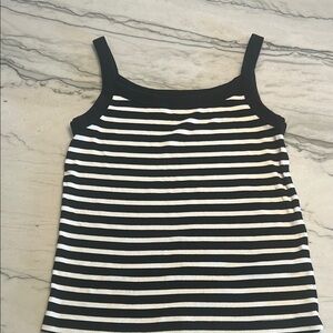 GAP Black and White Striped Tank Top